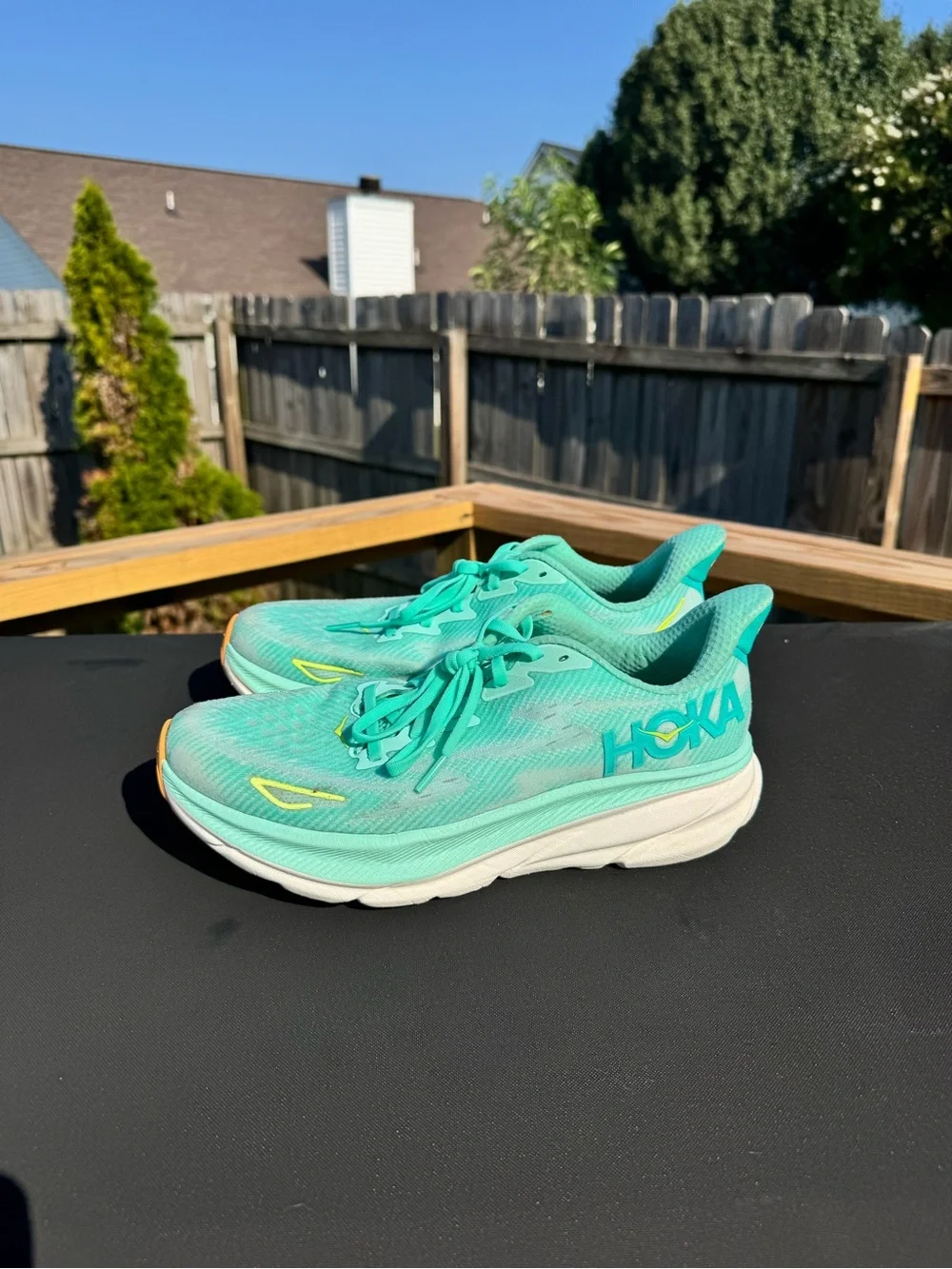 Hoka Women's Clifton 9 Seafoam/Aqua Breeze